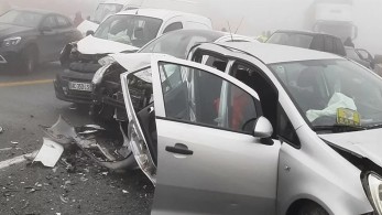 Καραμπόλα 30 οχημάτων στην Εγνατία οδό- Δυο τραυματίες