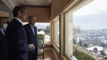 Ο διάλογος Μητσοτάκη-Ερντογάν πριν από το γεύμα στην Κωνσταντινούπολη