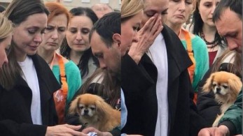 Ουκρανία: Η Αντζελίνα Τζολί τρέχει προς το καταφύγιο ενώ ηχούν οι σειρήνες