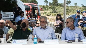 Πυρκαγιά στην Βούλα: Στο πεδίο ο Στυλιανίδης