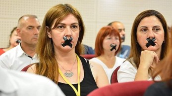 Κατεχόμενα: Δημοσιογράφοι διαμαρτύρονται για περιορισμούς στην ελευθερία έκφρασης Κατεχόμενα: Δημοσιογράφοι διαμαρτύρονται για περιορισμούς στην ελευθερία έκφρασης