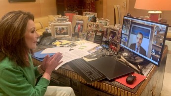 Τηλεδιάσκεψη Αγγελοπούλου με Ζέρβα