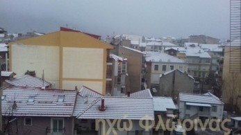 Στα λευκά η Φλώρινα (pics & vids)