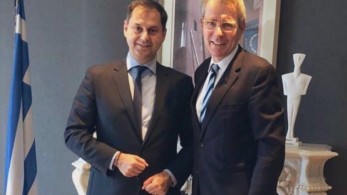 Συνάντηση Θεοχάρη – Πάιατ για κορωνοϊό και επενδύσεις (pics)