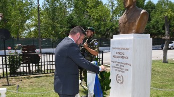 Στα αποκαλυπτήρια προτομής του Ήρωα Κόκκα ο Χαρδαλιάς