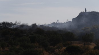 Υπό μερικό έλεγχο η φωτιά στο Μαρκόπουλο