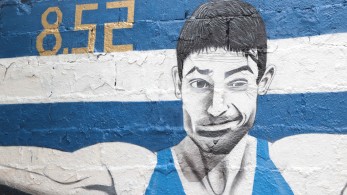 Ο Μίλτος Τεντόγλου έγινε γκράφιτι στη Θεσσαλονίκη