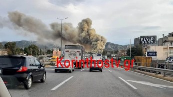 Πυρκαγιά στον Ασπρόπυργο: Μήνυμα του 112 – «Μείνετε κλεισμένοι σπίτι, μακριά από παράθυρα»