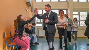 Επίσκεψη Χαρδαλιά στο Εργαστήριο Ειδικής Επαγγελματικής Εκπαίδευσης και Κατάρτισης, στο Νέο Ηράκλειο Αττικής