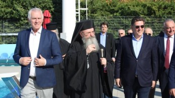 Στην τελετή Αγιασμού των Υδάτων στο Περιστέρι ο Βαρβιτσιώτης