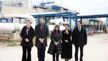 Επίσκεψη Σακελλαροπούλου στον Τερματικό Σταθμό Υγροποιημένου Φυσικού Αερίου στη Ρεβυθούσα