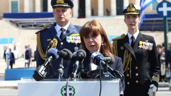 Μήνυμα Σακελλαροπούλου μετά την παρέλαση: Να φανούμε αντάξιοι των θυσιών των ηρωικών προγόνων μας