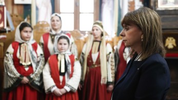 Στη Νίσυρο η Σακελλαροπούλου για τον εορτασμό της 75ης επετείου ενσωμάτωσης των Δωδεκανήσων στην Ελλάδα