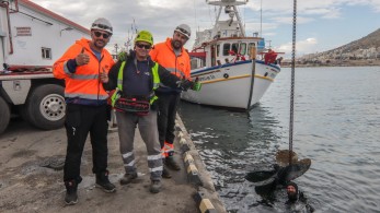 O OKAA και η Εναλεία καθάρισαν τον βυθό της Ιχθυόσκαλας Πειραιά