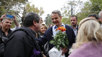 Στην ανθοκομική έκθεση Κηφισιάς ο Κυριάκος Μητσοτάκης