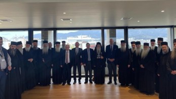 Γεύμα Δένδια με τους αντιπροσώπους της Ιεράς Κοινότητας Αγίου Όρους