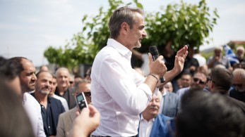 Εκλογές 2023 - Μητσοτάκης από Μυλοπόταμο: Κερδίσαμε το στοίχημα να είναι όλη η Κρήτη γαλάζια
