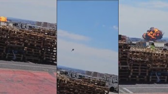 Συνετρίβη μαχητικό F-18 στη Σαραγόσα - Σοκαριστικό βίντεο