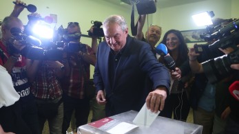 Εκλογές 2023: Ψήφισε ο Κώστας Καραμανλής