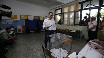 Εκλογές 2023: Ψήφισε στο Περιστέρι ο Αλέξης Τσίπρας