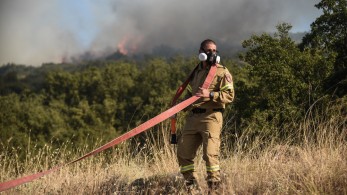 Φωτιές: αναζωπυρώσεις στη Λαμία - μήνυμα του 112 για εκκενώσεις