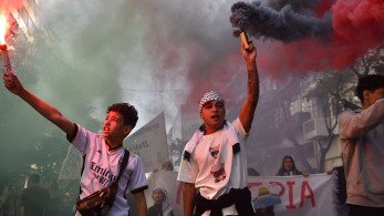 Συγκέντρωση υπέρ Παλαιστίνης στη Θεσσαλονίκη (φωτογραφίες)