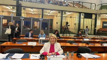 Η Σοφία Βούλτεψη στην υπουργική διάσκεψη για το τράφικινγκ στο «μπούνκερ» του Παλέρμο