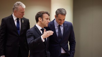 Μακρόν και Μητσοτάκης στην Αρχαία Ολυμπία