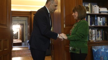 Συνάντηση Σακελλαροπούλου - Γεραπετρίτη στο Προεδρικό Μέγαρο