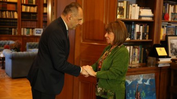 Ο υπουργός Εξωτερικών Γιώργος Γεραπετρίτης  συναντήθηκε με την Πρόεδρο της Δημοκρατίας Κατερίνα Σακελλαροπούλου