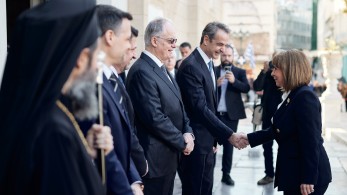 Στην πρωτοχρονιάτικη δοξολογία στη Μητρόπολη Αθηνών Σακελλαροπούλου και Μητσοτάκης