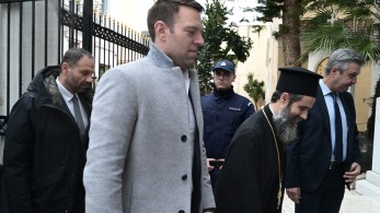 Σε εξέλιξη η πρώτη επίσημη συνάντηση Ιερώνυμου - Κασσελάκη στην Αρχιεπισκοπή Αθηνών