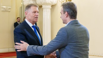 Συνάντηση Μητσοτάκη με τον πρόεδρο της Ρουμανίας Κλάους Ιοάνις