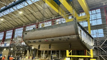 Τοποθετήθηκε η τρόπιδα στην τρίτη ελληνική φρεγάτα Belharra «Φορμίων» (φωτό)