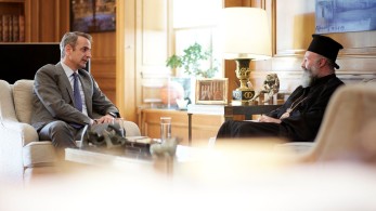 Με τον αρχιεπίσκοπο Αυστραλίας Μακάριο συναντήθηκε ο Κυριάκος Μητσοτάκης