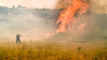 Φωτιά τώρα στο Κιλκίς - «Ξεκίνησε από χωματερή των Σκοπίων»