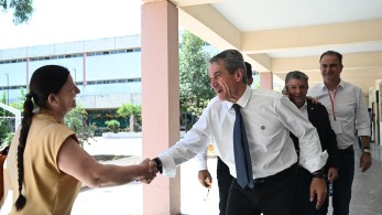 Ευρωεκλογές: Στην Κυψέλη ψήφισε ο Ανδρέας Λοβέρδος