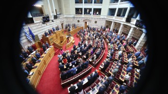 Σε χαλαρή κουβέντα με τους δημοσιογράφους οι πολιτικοί αρχηγοί Σε χαλαρή κουβέντα με τους δημοσιογράφους οι πολιτικοί αρχηγοί