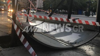 Πανικός στο Σύνταγμα από λεωφορείο που έπεσε σε στάση – Μία τραυματίας (vid)