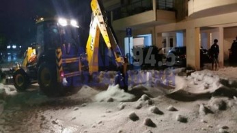 «Τροπικό»χαλάζι στη Δράμα- Σημαντικές καταστροφές (pics&vid)