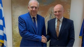 Συνάντηση  Τάκη Θεοδωρικάκου με τον Γερμανό Πρέσβη, Αντρέας Κιντλ