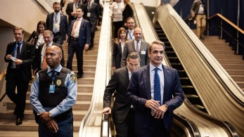 Η συνάντηση του Κυριάκου Μητσοτάκη με Έλληνα σουβλατζή στη Νέα Υόρκη