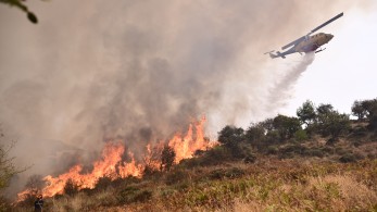 Ασπρόπυργος: φωτιά κοντά στην Αττική οδό, στη μάχη και ελικόπτερα