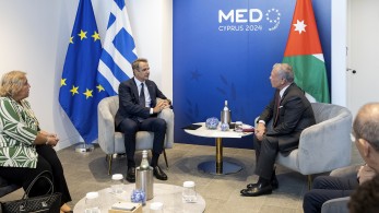 Κυριάκος Μητσοτάκης: το Μεσανατολικό στο επίκεντρο της συνάντησης με τον βασιλιά της Ιορδανίας
