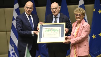 Νίκος Δένδιας: στην τελετή απονομής διαμνημόνευσης προς τιμήν Ζιωζέφ Νισσίμ