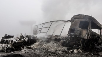 Δυστύχημα στην Εγνατία: σοκαριστικά βίντεο στιγμές μετά το τροχαίο - Σαν βομβαρδισμένο τοπίο