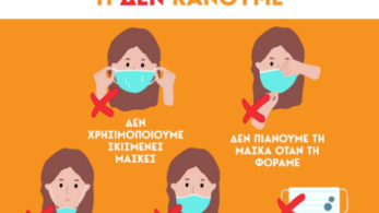 Ο Βασίλης Κικίλιας δίνει οδηγίες για τη σωστή χρήση της μάσκας