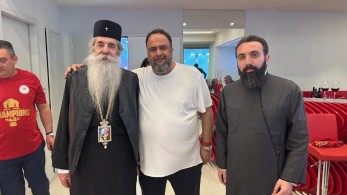 Ο Σεβασμιώτατος Μητροπολίτης Πειραιώς κοντά στον πρωταθλητή Ελλάδος ΟΛΥΜΠΙΑΚΟ
