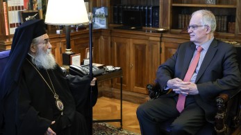 Με τον Αρχιεπίσκοπο Σινά Δαμιανό συναντήθηκε ο Κώστας Τασούλας