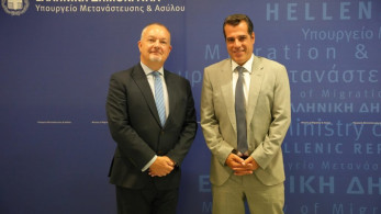 Συνάντηση Θάνου Πλεύρη με τον πρέσβη του Ηνωμένου Βασιλείου στην Αθήνα, Matthew Lodge